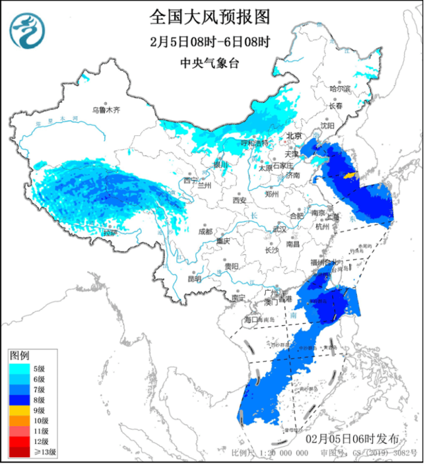 中央气象台：北方地区风力强劲 6日起新一股强冷空气影响中东部